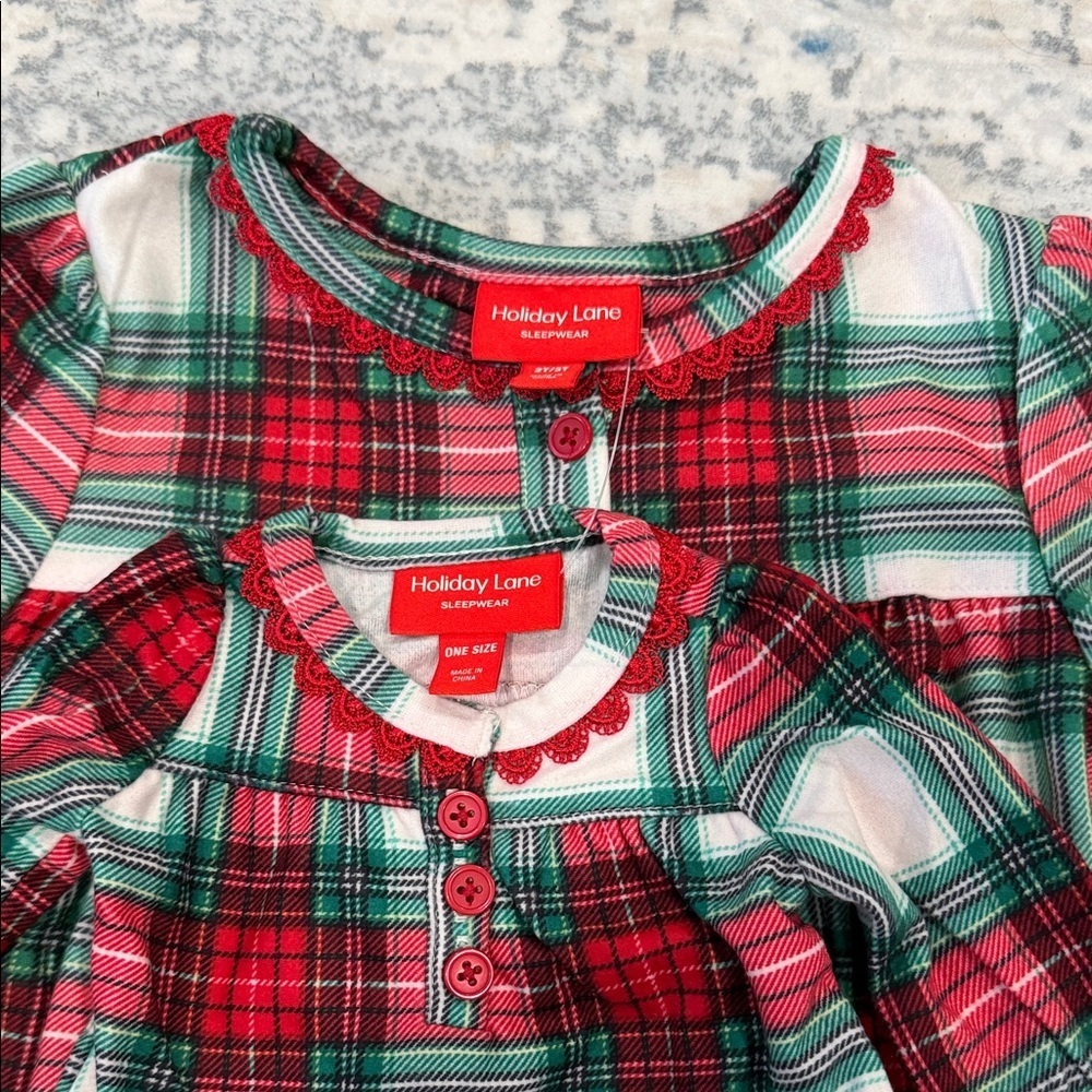 Red and Green Plaid Pajamas - Picture 2 of 4